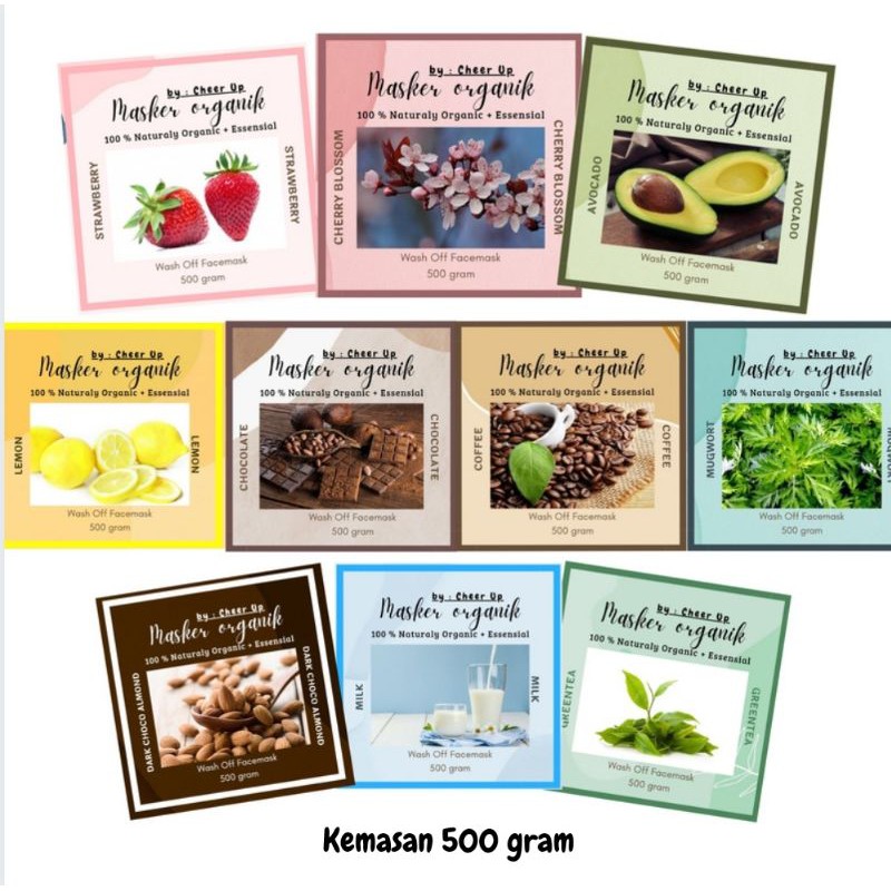 MASKER ORGANIK 500 GRAM KILOAN SETENGAH KILO FACE MASK 500GRAM CHERRY BLOSSOM COFFEE KOPI SAKURA