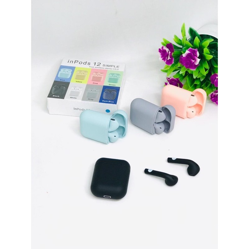 PROMO BLUETOOTH INPOD 12 MAKARON SUPER QUALITY NEW WIRELESS STEREO EARPHONE