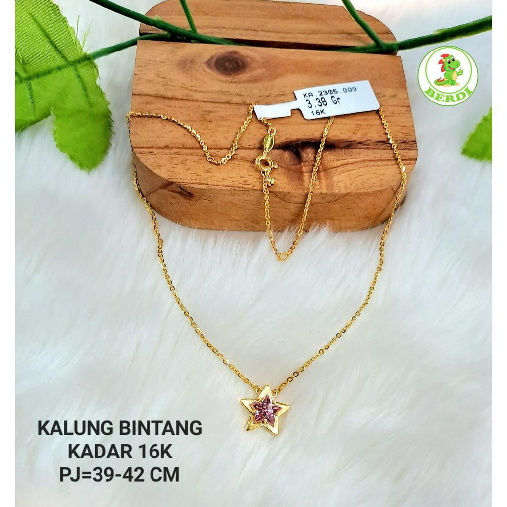 Kalung wanita dewasa bintang mata ungu kadar 700