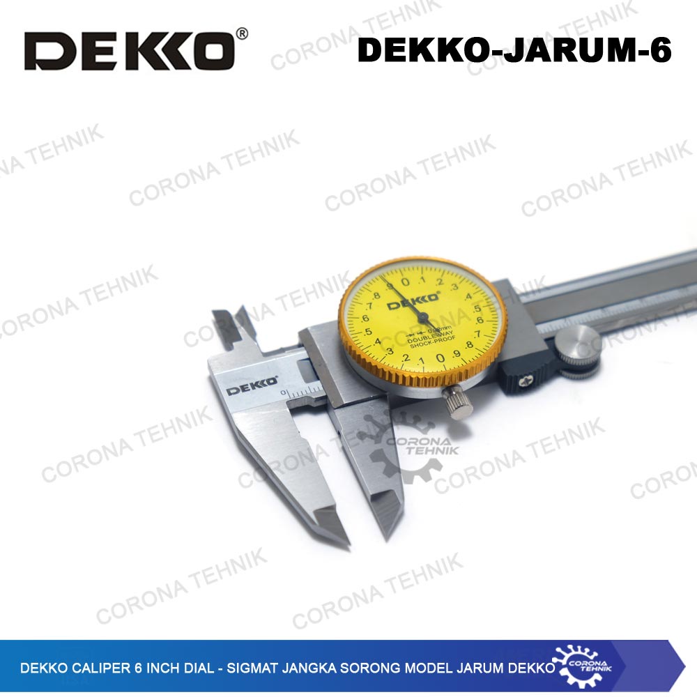 Dekko Caliper 6 Inch Dial - Sigmat Jangka Sorong Model Jarum Dekko