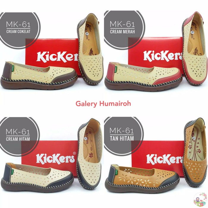 SEPATU CEWEK SLIP ON KICKERS / SEPATU CASUAL WANITA KULIT ASLI KEREN