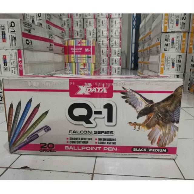 

PEN / PULPEN /BOLPOIN LILIN / ULIR Q1 / QUEEN / XDATA / FALCON / SEMI GEL ( PER KARTON )