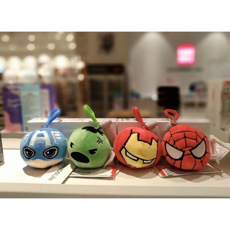 GANTUNGAN KUNCI MINISO MARVEL PENDANT KEYCHAIN IRONMAN SPIDERMAN HULK