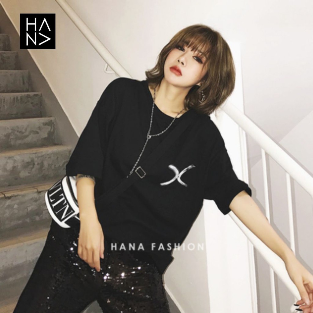 HanaFashion JKT - Alexa Oversized T-Shirt - Kaos Longgar Gaya Korea Wanita - TS008