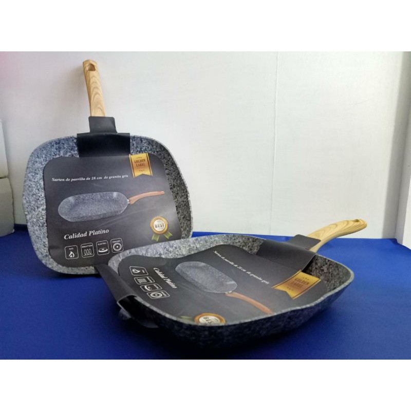 Jual Panci Granit Grill Pan GOLDEN LABEL Shopee Indonesia