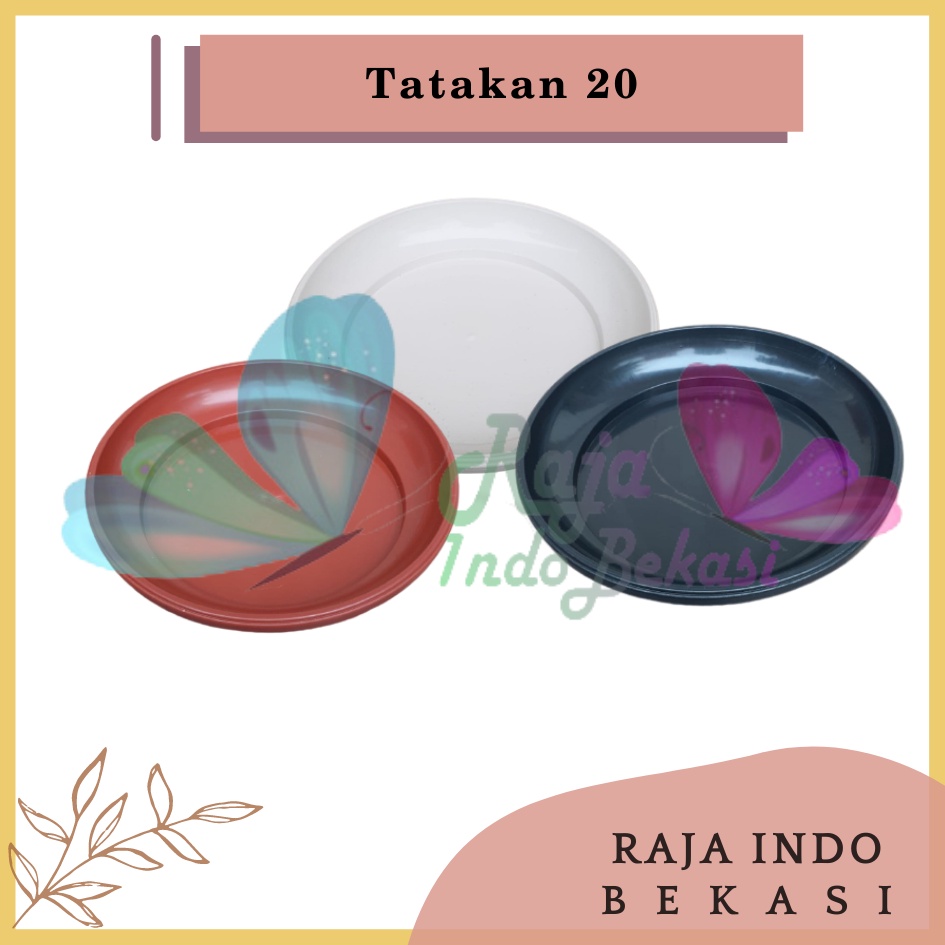 Rajaindobekasi Alas Pot 20 Cm Hitam Putih Merah Bata Coklat Terakota Tatakan Pot 20 Cm Putih Teracota Hitam Alas Mawar Tray Gbl Eco - Tatakan Pot Bunga Tawon Putih