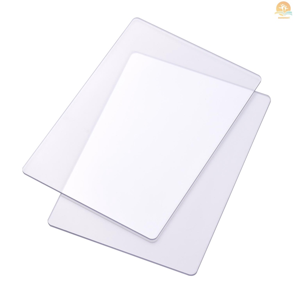 2pcs Transparent Cutting Pad Accessory Durable PC Material Plate 3mm Thickness Replacement Pad for Die Cutting &amp; Embossing Machine Arts &amp; Crafts Scrapbooking Cardmaking, 8.7 * 6.1in