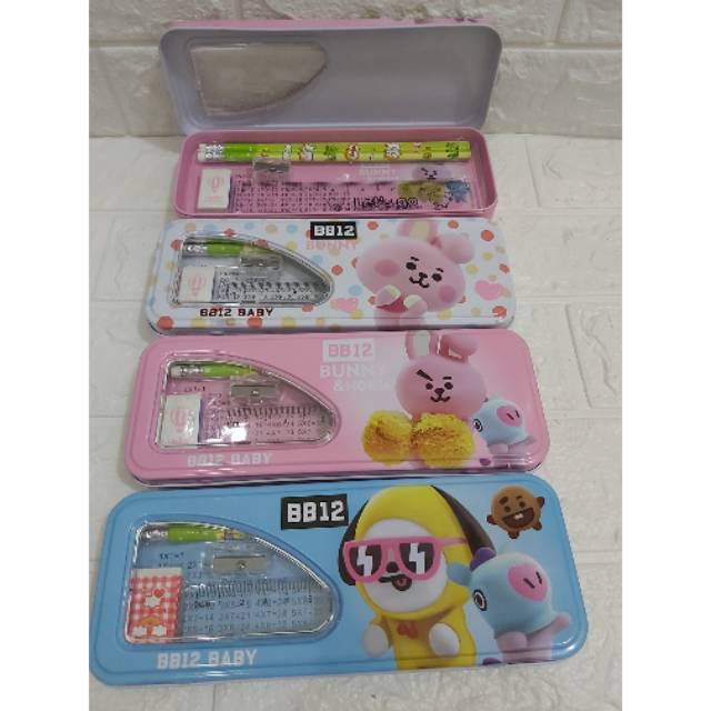 

Tempat pensil kaleng BTS + isi