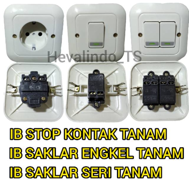 Jual Ib Stop Kontak Tanam Ib Saklar Engkel Tanam Ib Saklar Seri Tanam Tusuk Kontak Saklar Satu