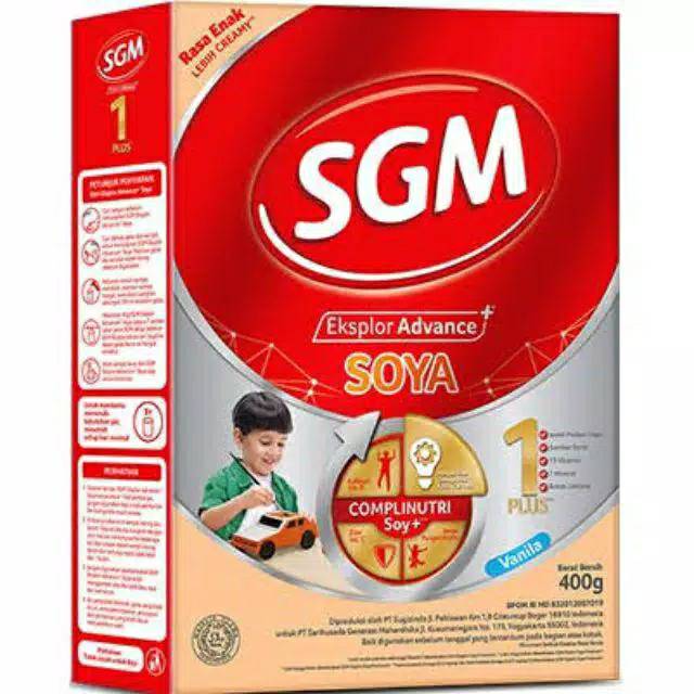 Sgm soya 1+ rasa vanila 400 gram