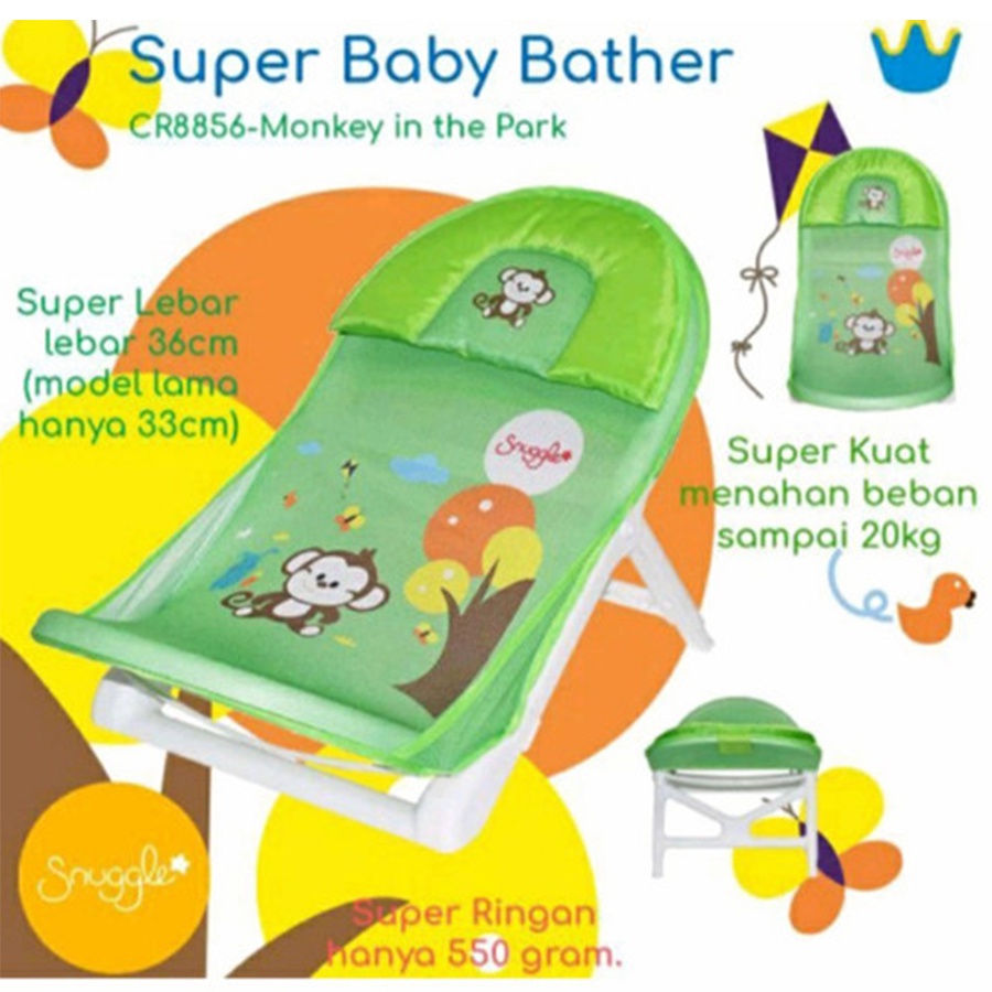 Crown Snuggle Baby Bather All New Motif Baru Dudukan Kursi Mandi Bayi Baru Lahir