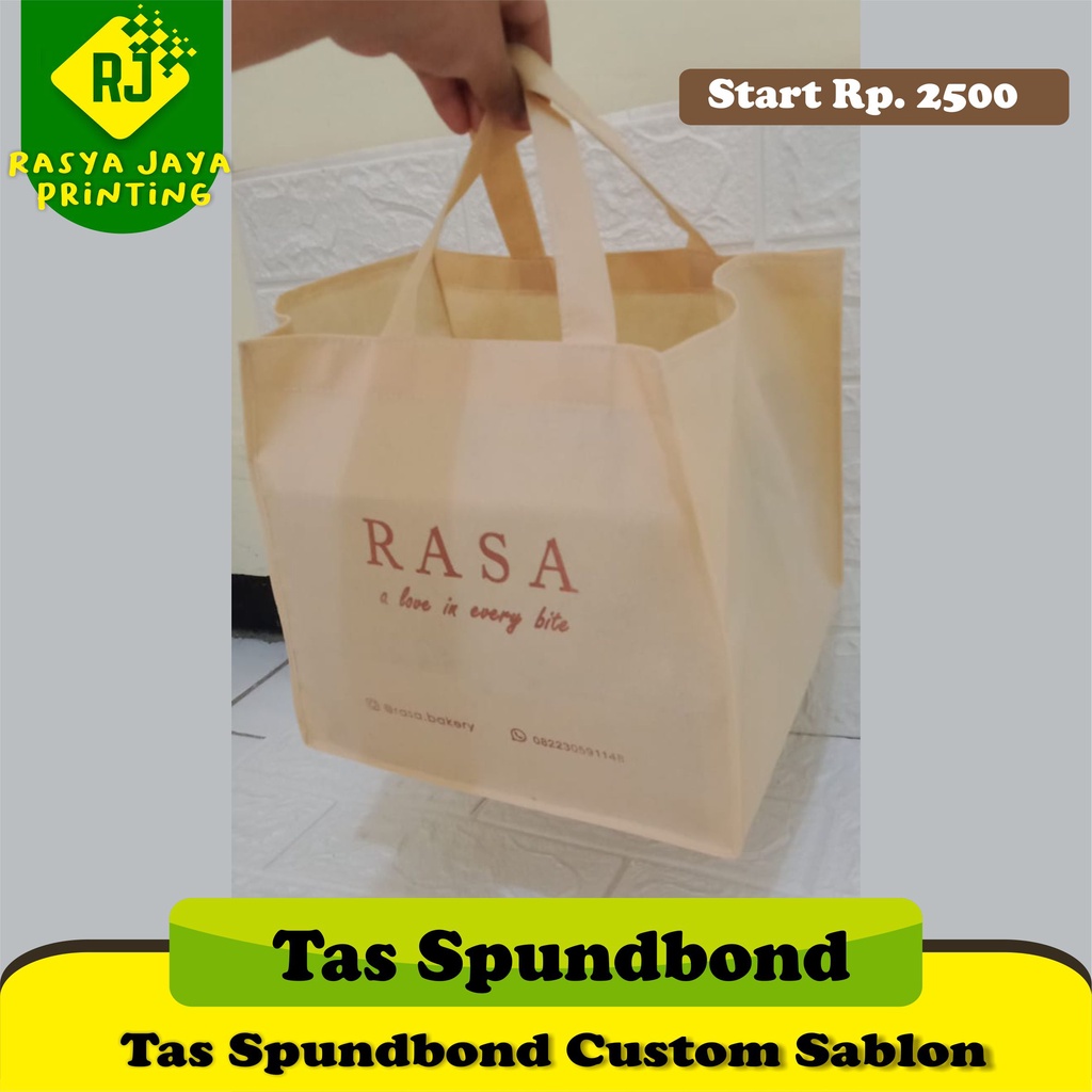 

Tas Spundbond Kue / Tas Spundbond Sablon / TAs CUstom Spundbond / Tas Box Kue / Tas Spundbond Free Sablon