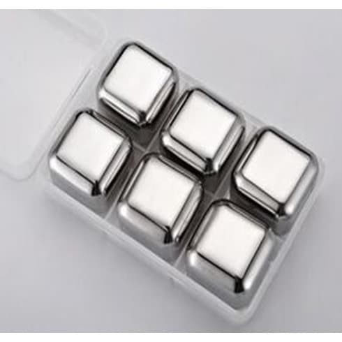 Es Batu Stainless Steel Reusable Ice Cube 4/6/8 PCS - W00043