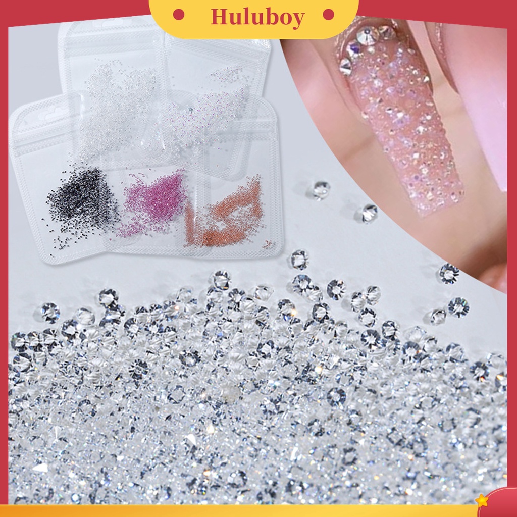 Huluboy Huluboy♡ 1440pcs / Set Manik-Manik Kristal Berlian Imitasi Bentuk Asimetris 3D Untuk Manicure Charms