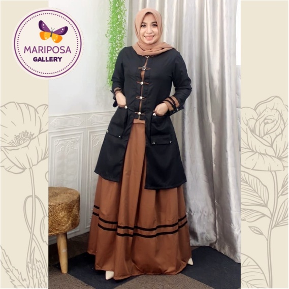 DEURA Set Rok Deura D273 / Set Rok Wanita Terbaru / Set Baju Wanita / Atasan Bawahan Rok Remaja / De