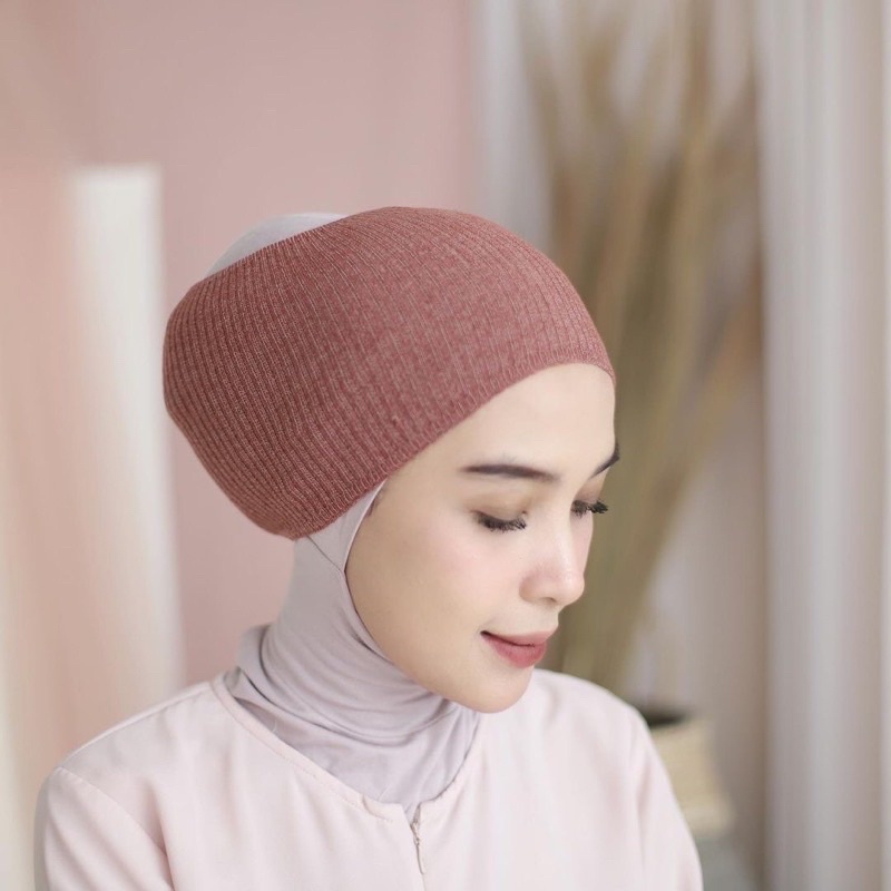 Inner Bandana Rajut Salur Premium