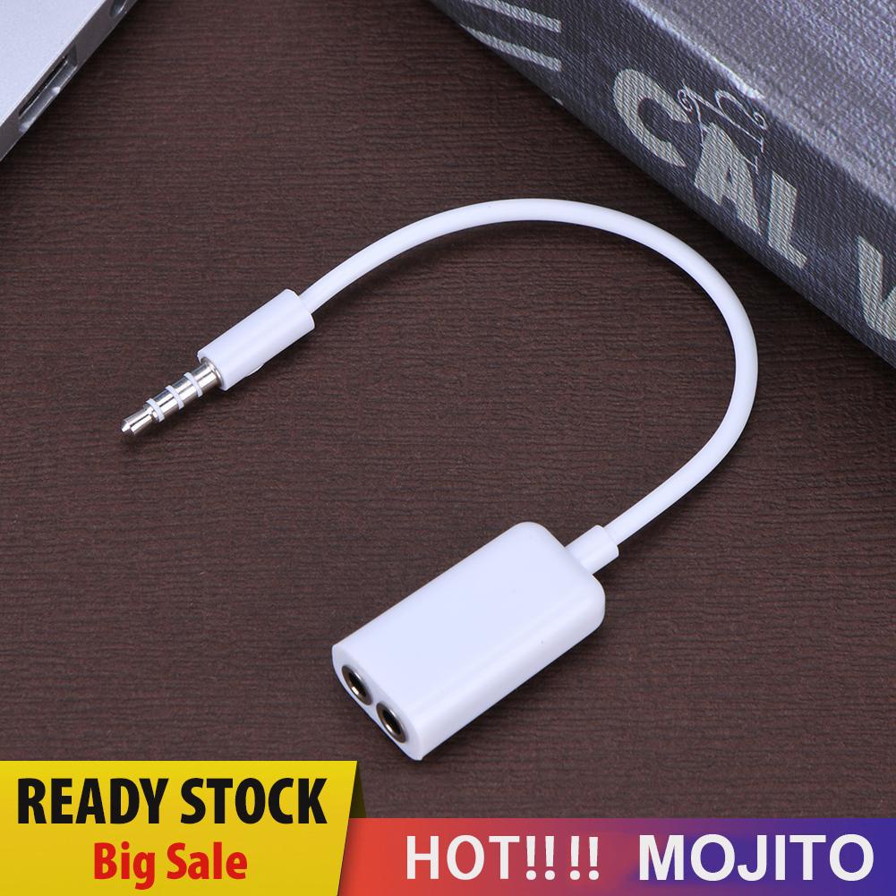 MOJITO Headphones Splitter 3.5mm Male to 2 Female Lovers Stereo Earphone Splitter