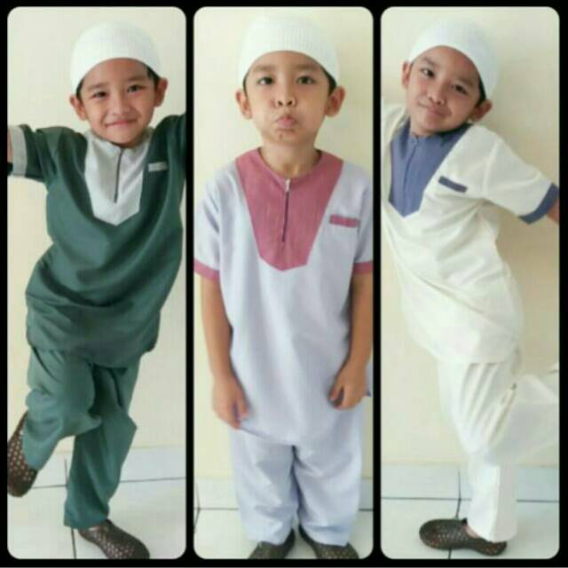 KHUSUS GROSIR KOKO AL-FATIH PREMIUM QUALITY KATUN ARAB + FREE PECI / KONVEKSI BAJU MUSLIM ANAK LAKI