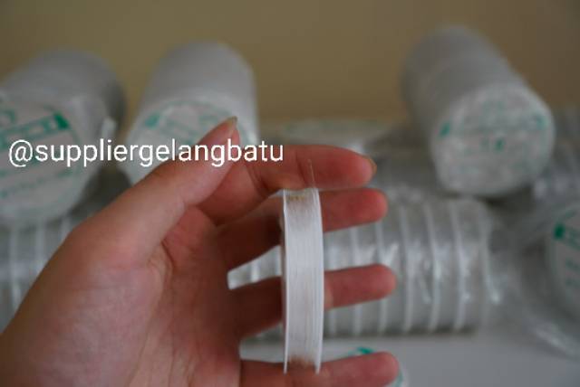 benang kenur elastis lucky 0,8mm tali kalung transparan bening gelang