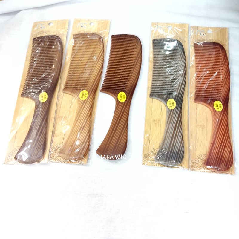 Sisir Rambut Wanita Motif Kayu Sisir Panjang 21cm