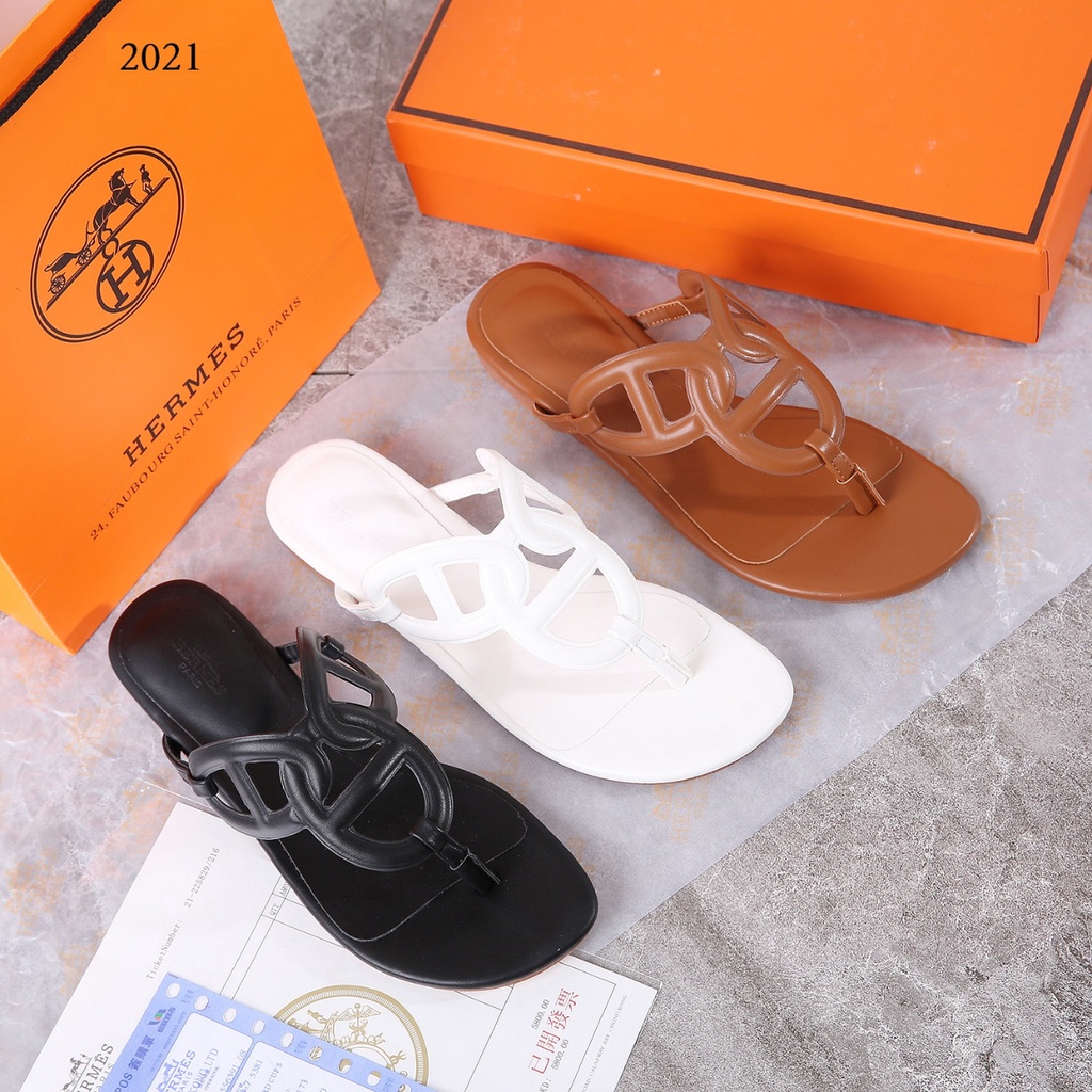 2021HERMES SANDAL FLAT SEMPREM QUALITY