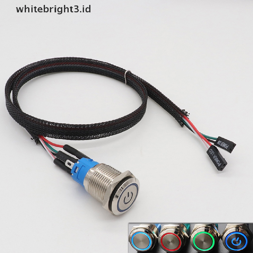 (whitebright3.id) Saklar Tombol Power SW Dengan Kabel Untuk Komputer PC