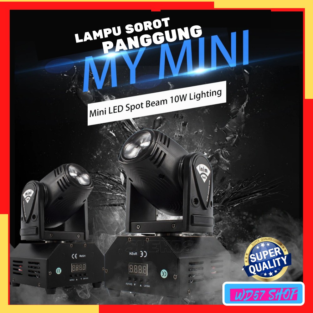 Lampu Gantung Sorot Disco Tembak Moving Head Putar LED Beam RGBW DMX512 Lighting Disko DJ Party