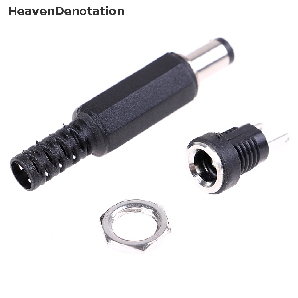 (Heavendenotation) Adapter Soket Jack Power Supply Dc Female + Male