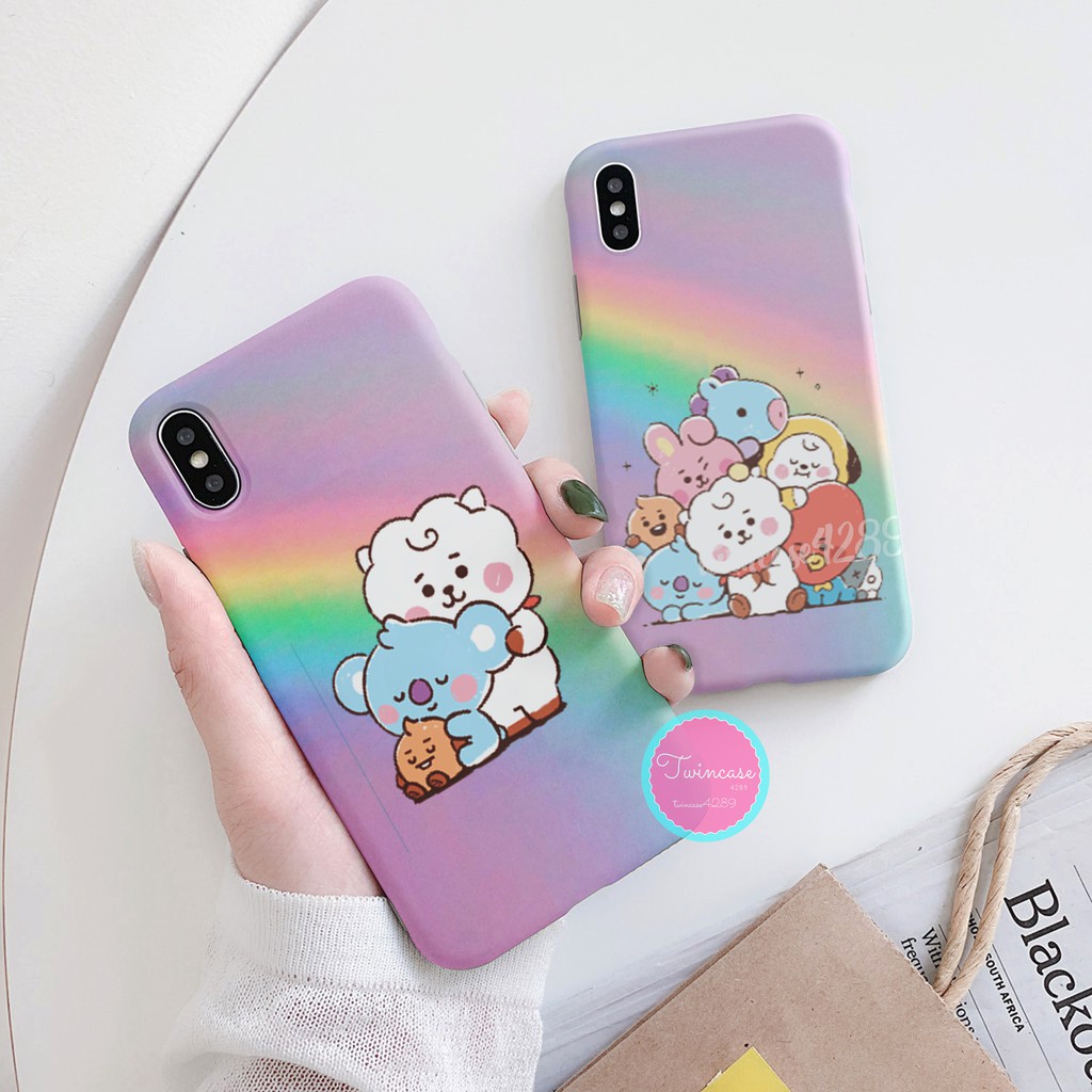 Casing HP Hardcase Fullprint Baby BT21 Rainbow Edition Lucu Imut Keren