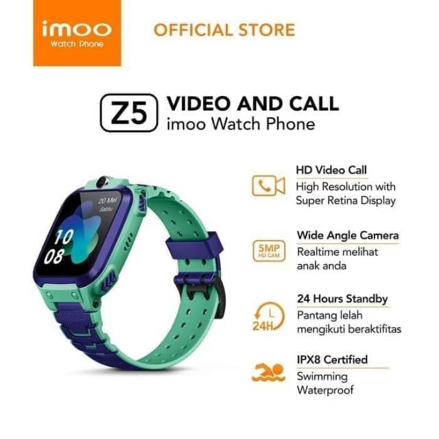 IMOO Z5 WATCH PHONE HD VIDEO CALL GARANSI RESMI IMOO