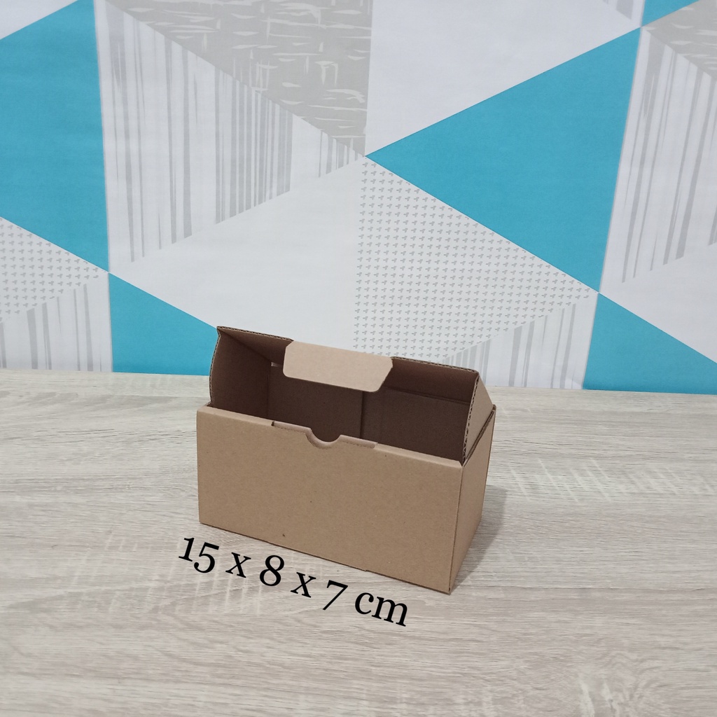 

Kardus 15 x 8 x 7 cm....Die Cut kotak aksesoris dll