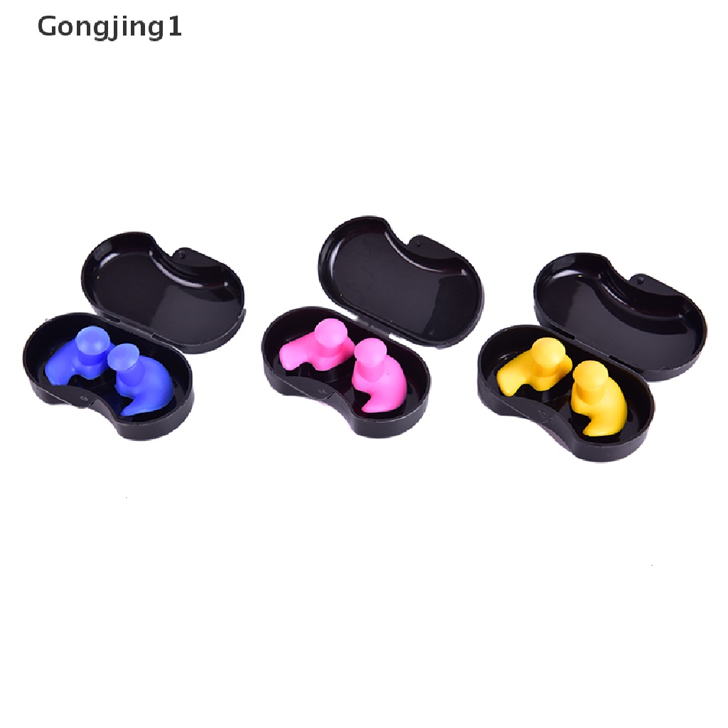 Gongjing1 Earplugs Bahan Silikon Anti Air / Debu Untuk Olahraga Air / Diving / Renang