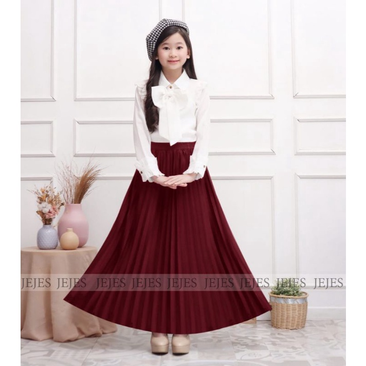 ROK PLISKET PREMIUM ANAK PEREMPUAN/ROK PLISKET ANAK PREMIUM USIA 11 SAMPAI 15 TAHUN