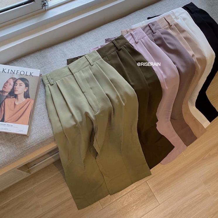 PALING DIMINATI (Pengait besi) Serin highwaist loose pants - celana kulot panjang wanita bahan jatuh