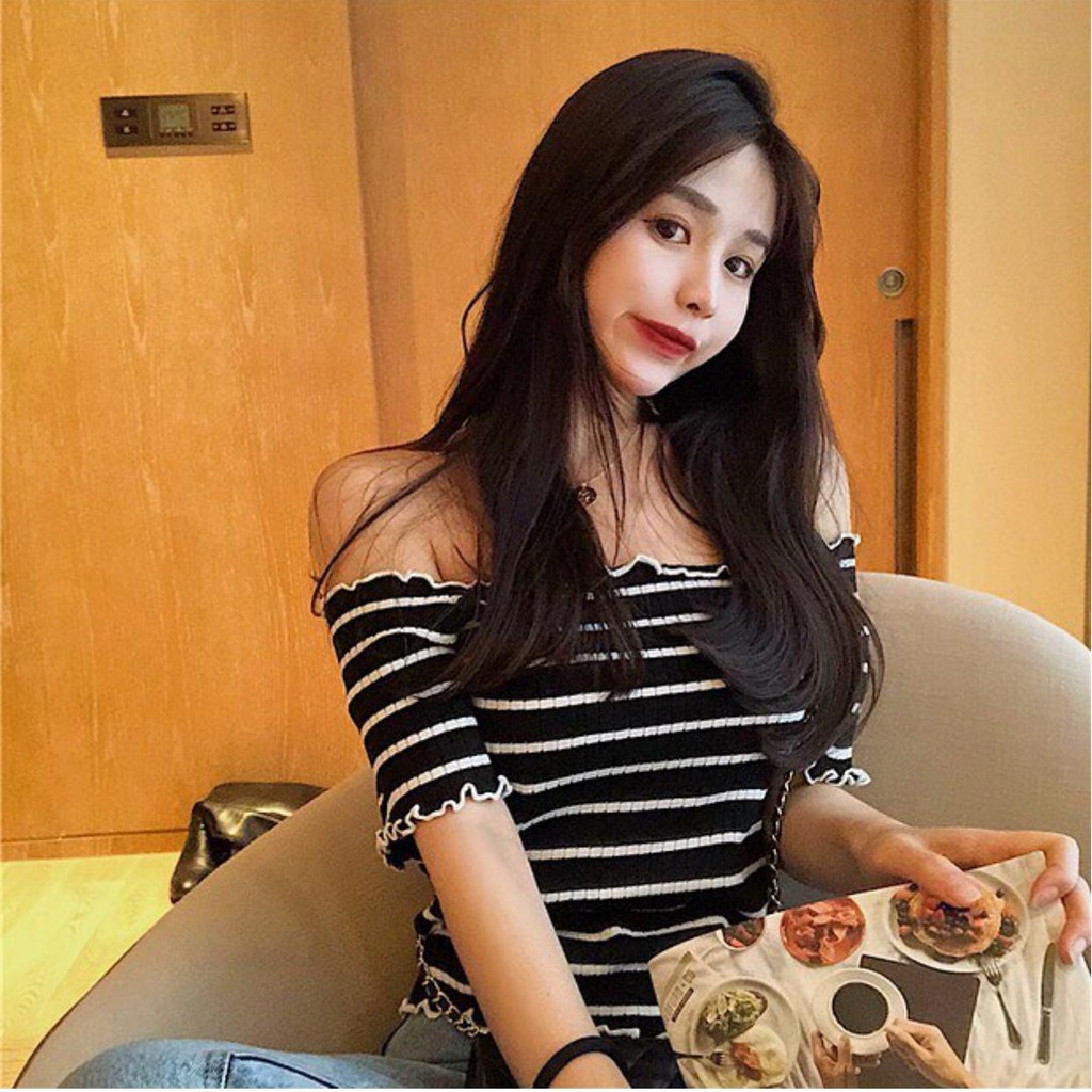 HOPYLOVY - Sabrina Stripe Kriwil Rajut