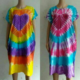  BAJU  DASTER  BALI DRESS PELANGI  TIE DYE TIEDYE JUMBO LD 