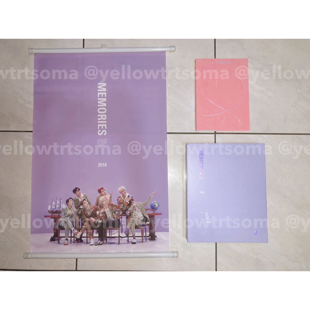 BTS MEMORIES 2018 DVD - Full set without PC + bonus official poster with tube + Persona version 4 FU