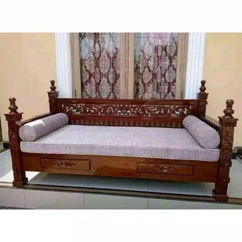 Bale Bale Rahwana Ukir Jati Jepara  #Tempat tidur, kursi santai, Sofa, Kursi tamu, Bale minimalis
