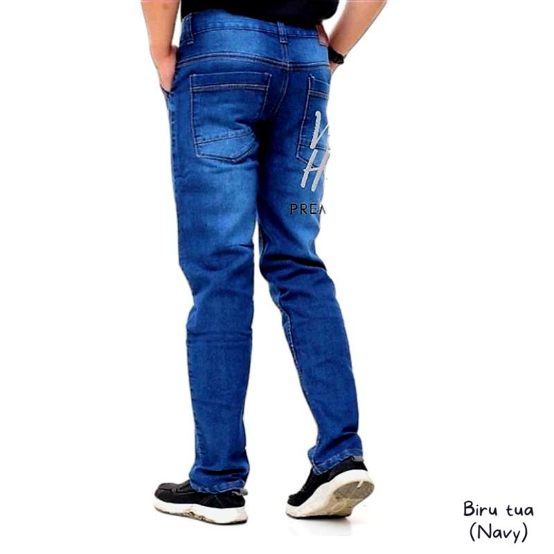 (PROMO) Celana Jeans Pria Panjang Slim Fit Bahan Stretch Melar Ukuran 27-38