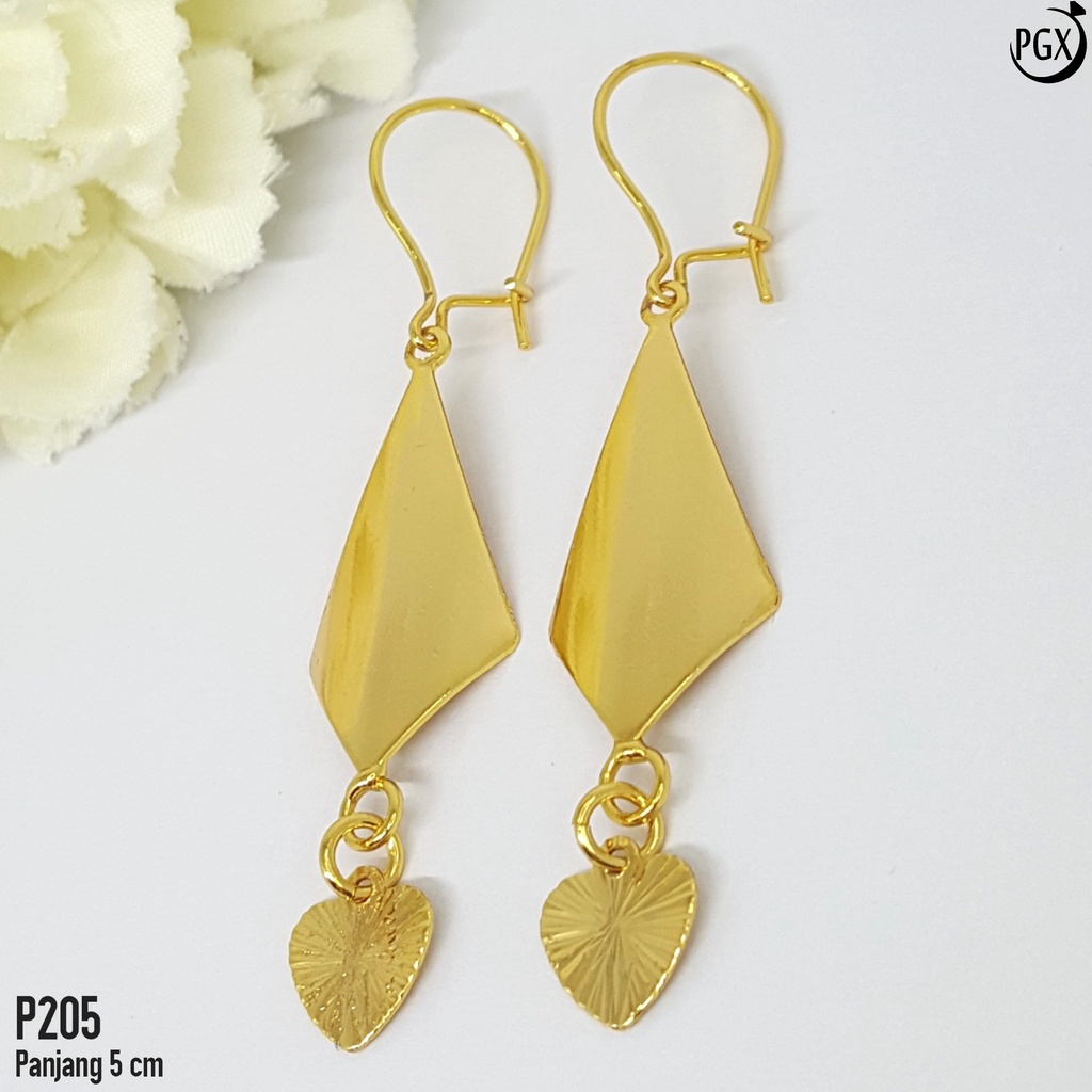 PGX Anting Panjang Korea Xuping Lapis Emas Aksesoris Perhiasan Premium - P205