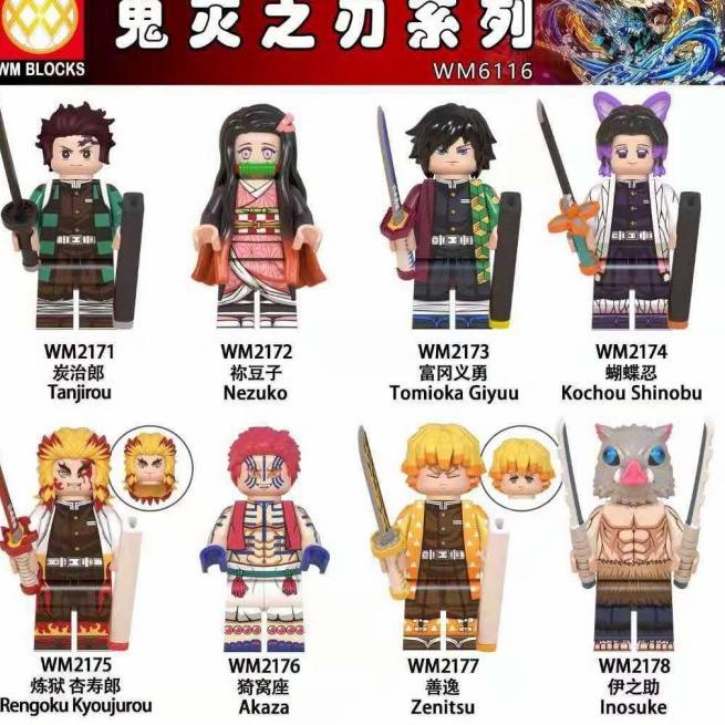 `➶ Mainan Lego Demon Slayer WM2175 Rengoku Kyoujurou Kimetsu no Yaiba ★★ WID