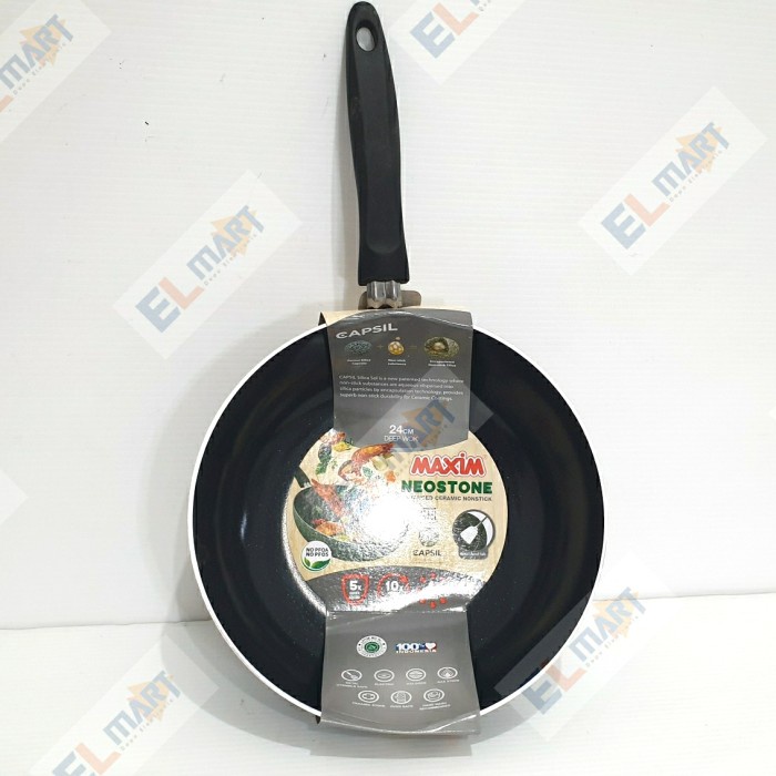 Deep Wok MAXIM 24cm Neostone Capsil Wajan Ceramic Anti Lengket 24 cm