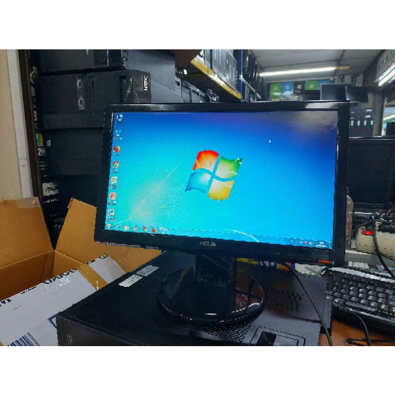 OBRAL PAKET CPU HP CORE 2 DUO MONITOR LCD 16 INCI KOMPLIT KEYBOARD MOUSE SIAAP PAKAI