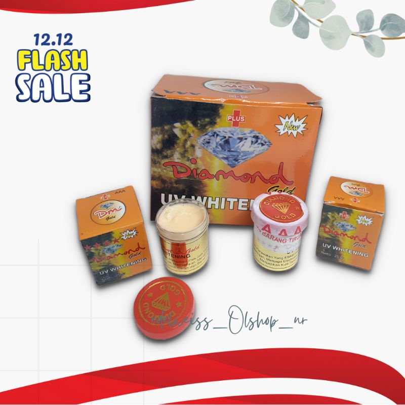 [LUSINAN] CREAM DIAMOND GOLD UV WHITENING AAA BOX SEGEL ORIGINAL