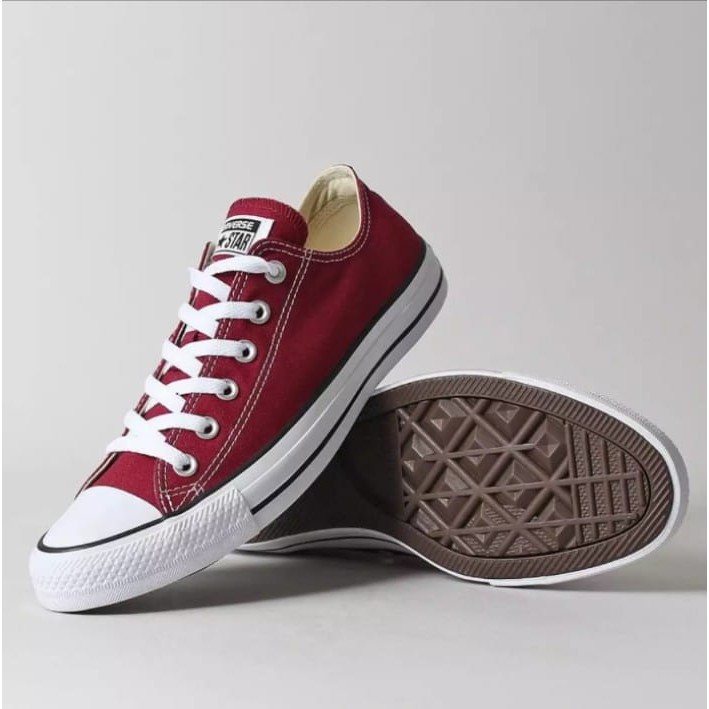 PROMO SEPATU WANITA CONVERSE_ALLSTAR MARUN LOW SNEAKERS PRIA TERLARIS