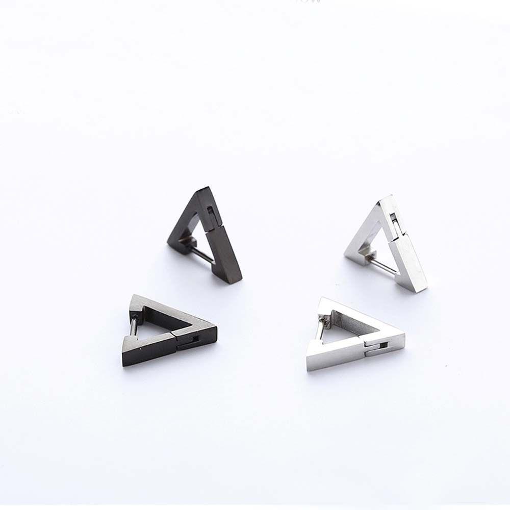 Agustinina Anting Stud Fashion Geometris Hexagon Anti Karat Titanium Square Perhiasan