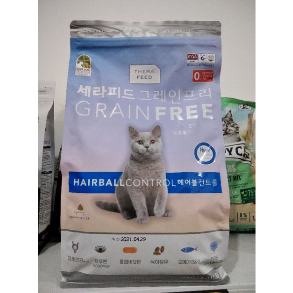 TheraFeed Hairball Control 2kg makanan kucing Grain Free