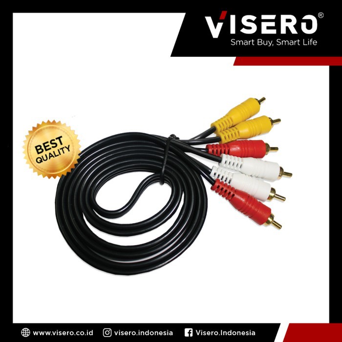 Cable RCA/Kabel RCA/Cable AV/Kabel AV BG 1.5M Jack 3 To 3 Visero