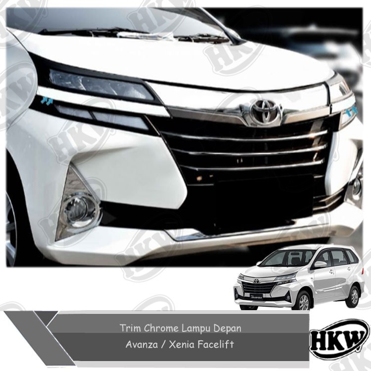 List Chrome Lampu Depan Mobil Avanza Facelift
