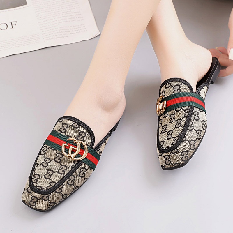 SENDAL WANITA MULE IMPOR MURAH SEPATU FLAT SLIP ON KEKINIAN 0237